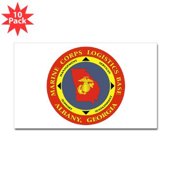 MCLBA - M01 - 01 - Marine Corps Logistics Base Albany - Sticker (Rectangle 10 pk)