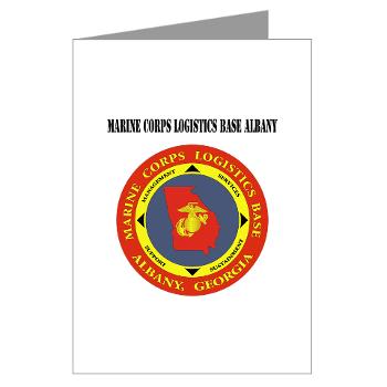 MCLBA - M01 - 02 - Marine Corps Logistics Base Albany with Text - Greeting Cards (Pk of 10)