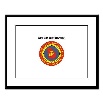 MCLBA - M01 - 02 - Marine Corps Logistics Base Albany with Text - Large Framed Print