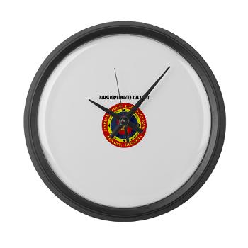 MCLBA - M01 - 03 - Marine Corps Logistics Base Albany with Text - Large Wall Clock