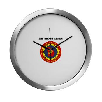 MCLBA - M01 - 03 - Marine Corps Logistics Base Albany with Text - Modern Wall Clock - Click Image to Close