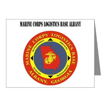 MCLBA - M01 - 02 - Marine Corps Logistics Base Albany with Text - Note Cards (Pk of 20) - Click Image to Close