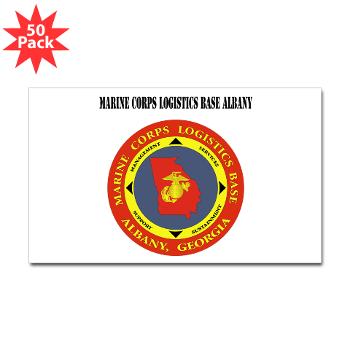 MCLBA - M01 - 01 - Marine Corps Logistics Base Albany with Text - Sticker (Rectangle 50 pk)