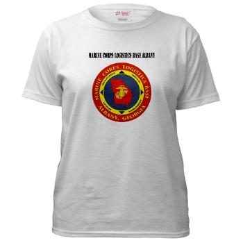 MCLBA - A01 - 04 - Marine Corps Logistics Base Albany with Text - Women's T-Shirt - Click Image to Close