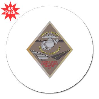 MCLBB - M01 - 01 - Marine Corps Logistics Base Barstow - 3" Lapel Sticker (48 pk)