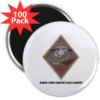 MCLBB - M01 - 01 - Marine Corps Logistics Base Barstow with Text - 2.25" Magnet (100 pack)