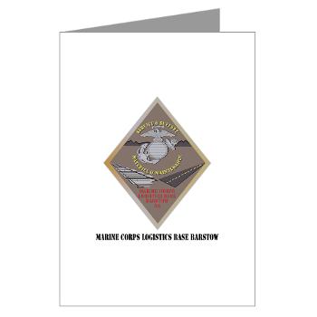 MCLBB - M01 - 02 - Marine Corps Logistics Base Barstow with Text - Greeting Cards (Pk of 10)