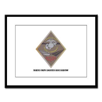 MCLBB - M01 - 02 - Marine Corps Logistics Base Barstow with Text - Large Framed Print