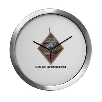 MCLBB - M01 - 03 - Marine Corps Logistics Base Barstow with Text - Modern Wall Clock - Click Image to Close