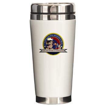 MCRC - M01 - 03 - Marine Corps Recruiting Command - Ceramic Travel Mug - Click Image to Close