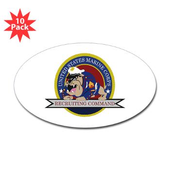 MCRC - M01 - 01 - Marine Corps Recruiting Command - Sticker (Oval 10 pk)
