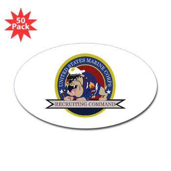 MCRC - M01 - 01 - Marine Corps Recruiting Command - Sticker (Oval 50 pk)