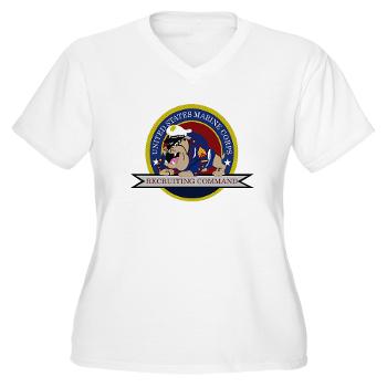 MCRC - A01 - 04 - Marine Corps Recruiting Command - Women's V-Neck T-Shirt - Click Image to Close