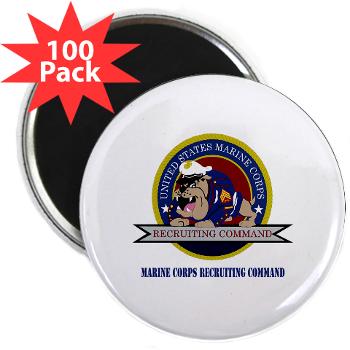MCRC - M01 - 01 - Marine Corps Recruiting Command with Text - 2.25" Magnet (100 pack)