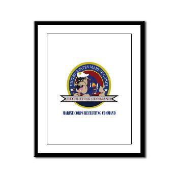MCRC - M01 - 02 - Marine Corps Recruiting Command with Text - Framed Panel Print