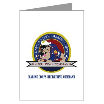MCRC - M01 - 02 - Marine Corps Recruiting Command with Text - Greeting Cards (Pk of 10) - Click Image to Close
