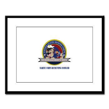 MCRC - M01 - 02 - Marine Corps Recruiting Command with Text - Large Framed Print