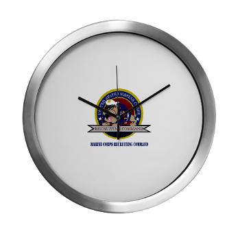 MCRC - M01 - 03 - Marine Corps Recruiting Command with Text - Modern Wall Clock