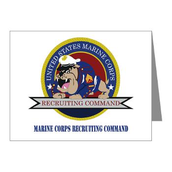 MCRC - M01 - 02 - Marine Corps Recruiting Command with Text - Note Cards (Pk of 20)