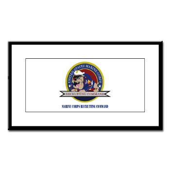 MCRC - M01 - 02 - Marine Corps Recruiting Command with Text - Small Framed Print