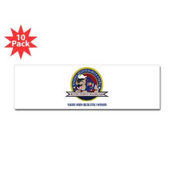 MCRC - M01 - 01 - Marine Corps Recruiting Command with Text - Sticker (Bumper 10 pk)