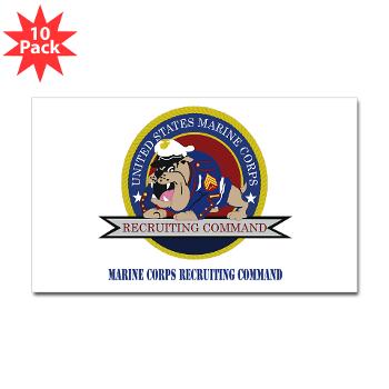 MCRC - M01 - 01 - Marine Corps Recruiting Command with Text - Sticker (Rectangle 10 pk)