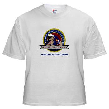 MCRC - A01 - 04 - Marine Corps Recruiting Command with Text - White t-Shirt - Click Image to Close