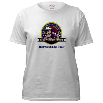 MCRC - A01 - 04 - Marine Corps Recruiting Command with Text - Women's T-Shirt - Click Image to Close