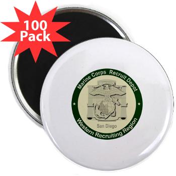 MCRDSD - M01 - 01 - Marine Corps Recruit Depot San Diego - 2.25" Magnet (100 pack) - Click Image to Close