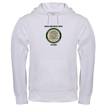 MCRDSD - A01 - 03 - Marine Corps Recruit Depot San Diego with Text - Hooded Sweatshirt - Click Image to Close