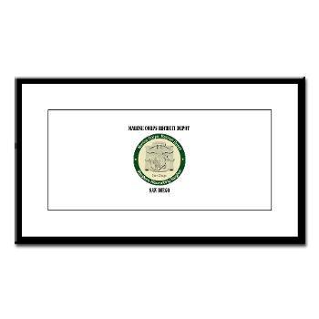 MCRDSD - M01 - 02 - Marine Corps Recruit Depot San Diego with Text - Small Framed Print
