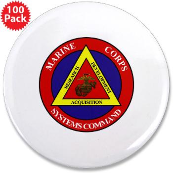Marine Corps Systems Command - 3.5" Button (100 pack) - Click Image to Close