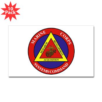 Marine Corps Systems Command - Sticker (Rectangle 10 pk)