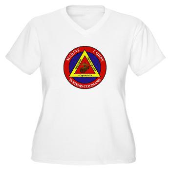 Marine Corps Systems Command - Women's V-Neck T-Shirt - Click Image to Close