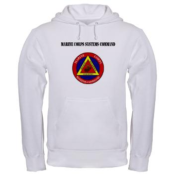 Marine Corps Systems Command With Text - Hooded Sweatshirt - Click Image to Close