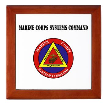 Marine Corps Systems Command With Text - Keepsake Box