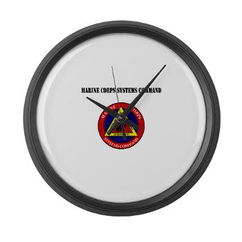 Marine Corps Systems Command With Text - Large Wall Clock