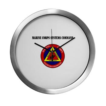 Marine Corps Systems Command With Text - Modern Wall Clock