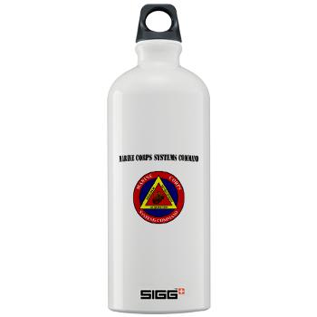 Marine Corps Systems Command With Text - Sigg Water Bottle 1.0L