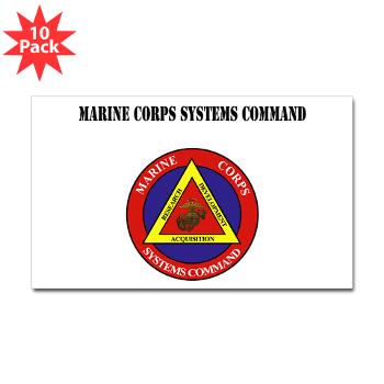Marine Corps Systems Command With Text - Sticker (Rectangle 10 pk)