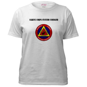 Marine Corps Systems Command With Text - Women's T-Shirt - Click Image to Close