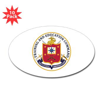 MCTEC - M01 - 01 - Marine Corps Training and Education Command - Sticker (Oval 10 pk)