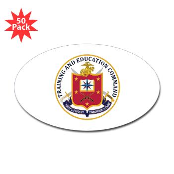 MCTEC - M01 - 01 - Marine Corps Training and Education Command - Sticker (Oval 50 pk)