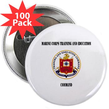 MCTEC - M01 - 01 - Marine Corps Training and Education Command with Text - 2.25" Button (100 pack) - Click Image to Close