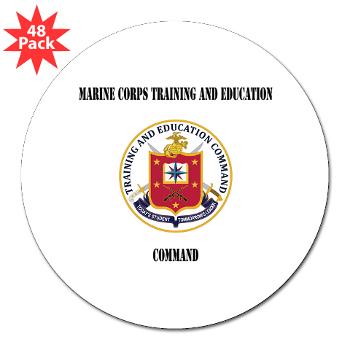 MCTEC - M01 - 01 - Marine Corps Training and Education Command with Text - 3" Lapel Sticker (48 pk)