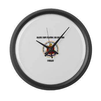MCTEC - M01 - 03 - Marine Corps Training and Education Command with Text - Large Wall Clock