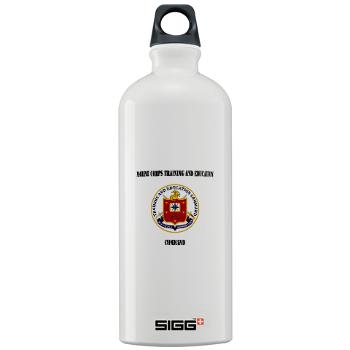 MCTEC - M01 - 03 - Marine Corps Training and Education Command with Text - Sigg Water Bottle 1.0L