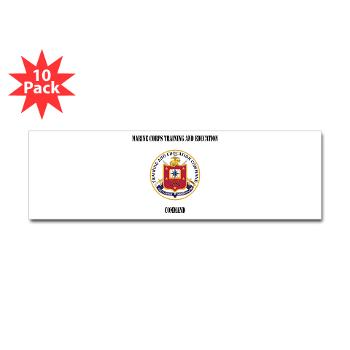 MCTEC - M01 - 01 - Marine Corps Training and Education Command with Text - Sticker (Bumper 10 pk)