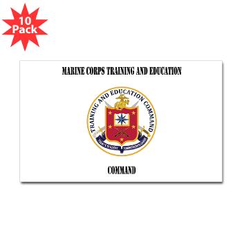 MCTEC - M01 - 01 - Marine Corps Training and Education Command with Text - Sticker (Rectangle 10 pk) - Click Image to Close