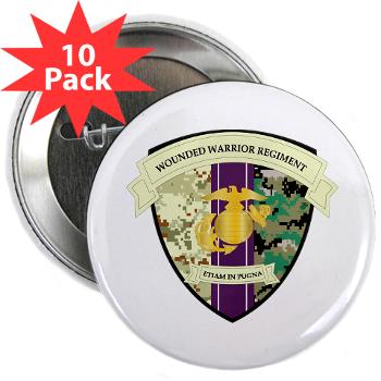MCWWR - M01 - 01 - Marine Corps Wounded Warrior Regiment - 2.25" Button (10 pack) - Click Image to Close